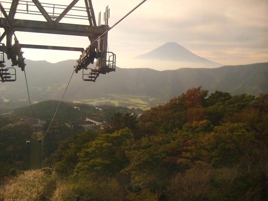 Vistas del Monte Fuji desde el teleférico de Hakone